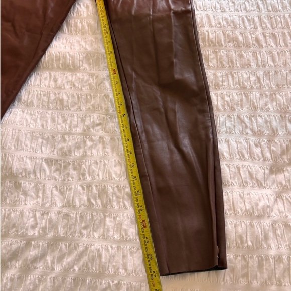 Meshki Chocolate Faux Leather Trousers - Picture 4 of 8